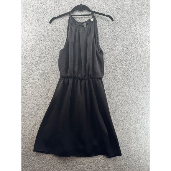 Dee Elly Sleeveless Halter Dress Black Ties In Back  Size Large - Picture 1 of 10